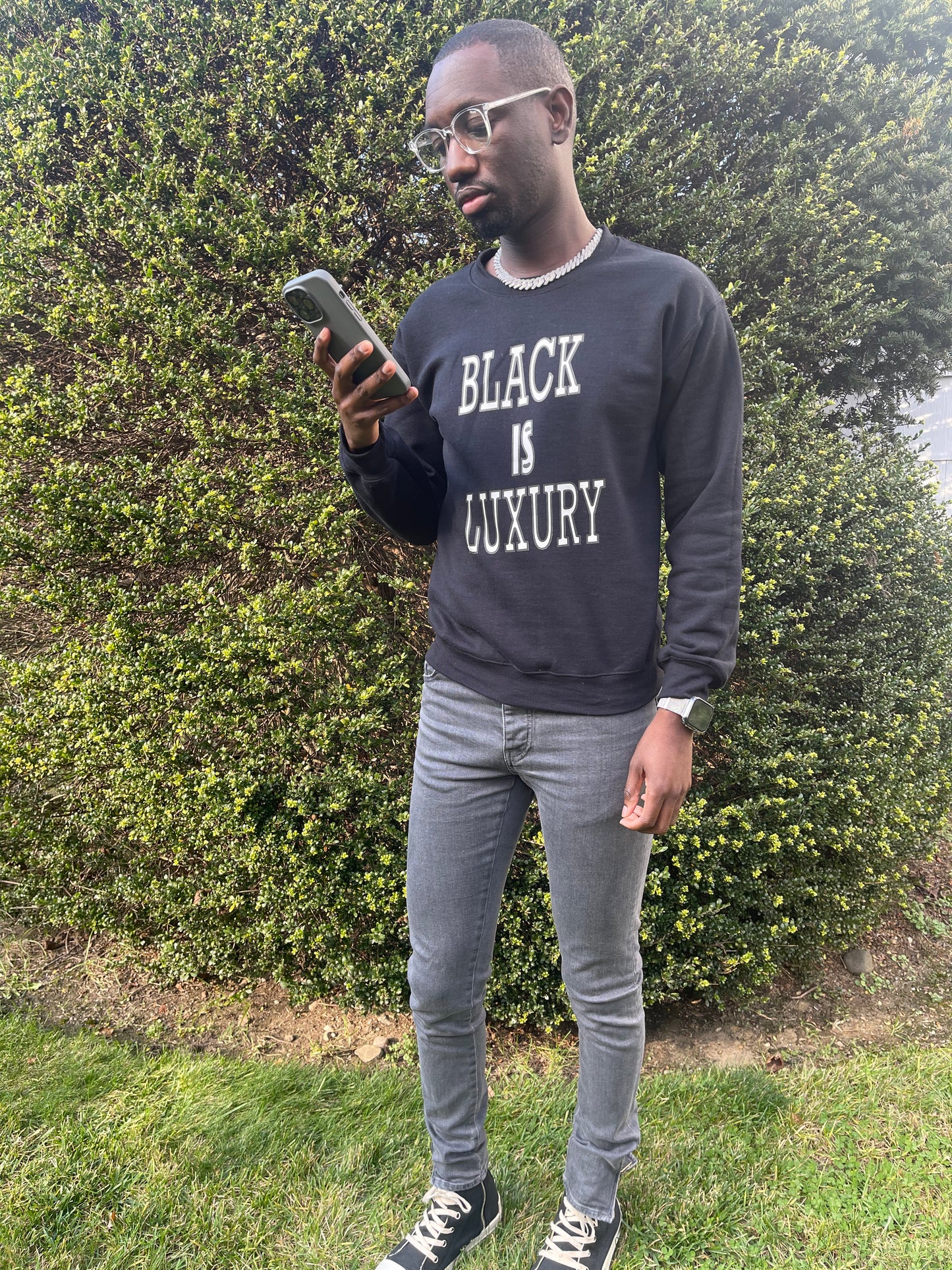Black is Luxury (Silver) Sweatshirt