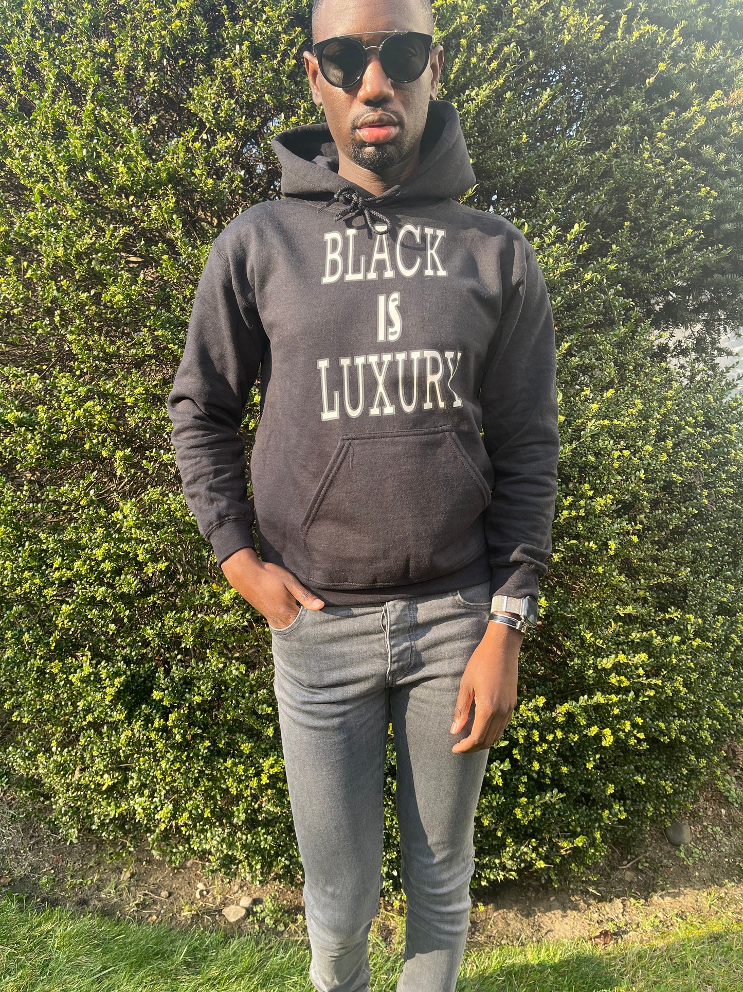 Black is Luxury (Silver) Hoodie