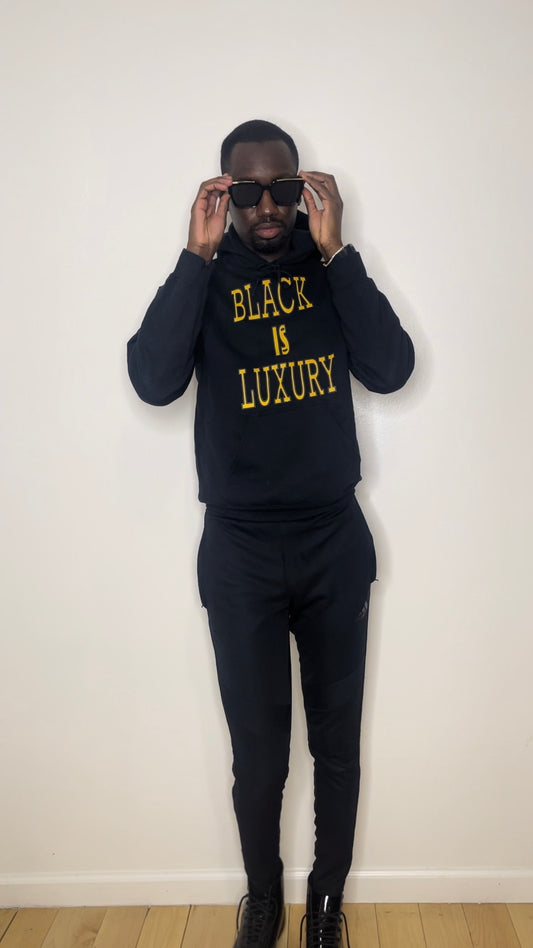 Black is Luxury (Gold) Hoodie