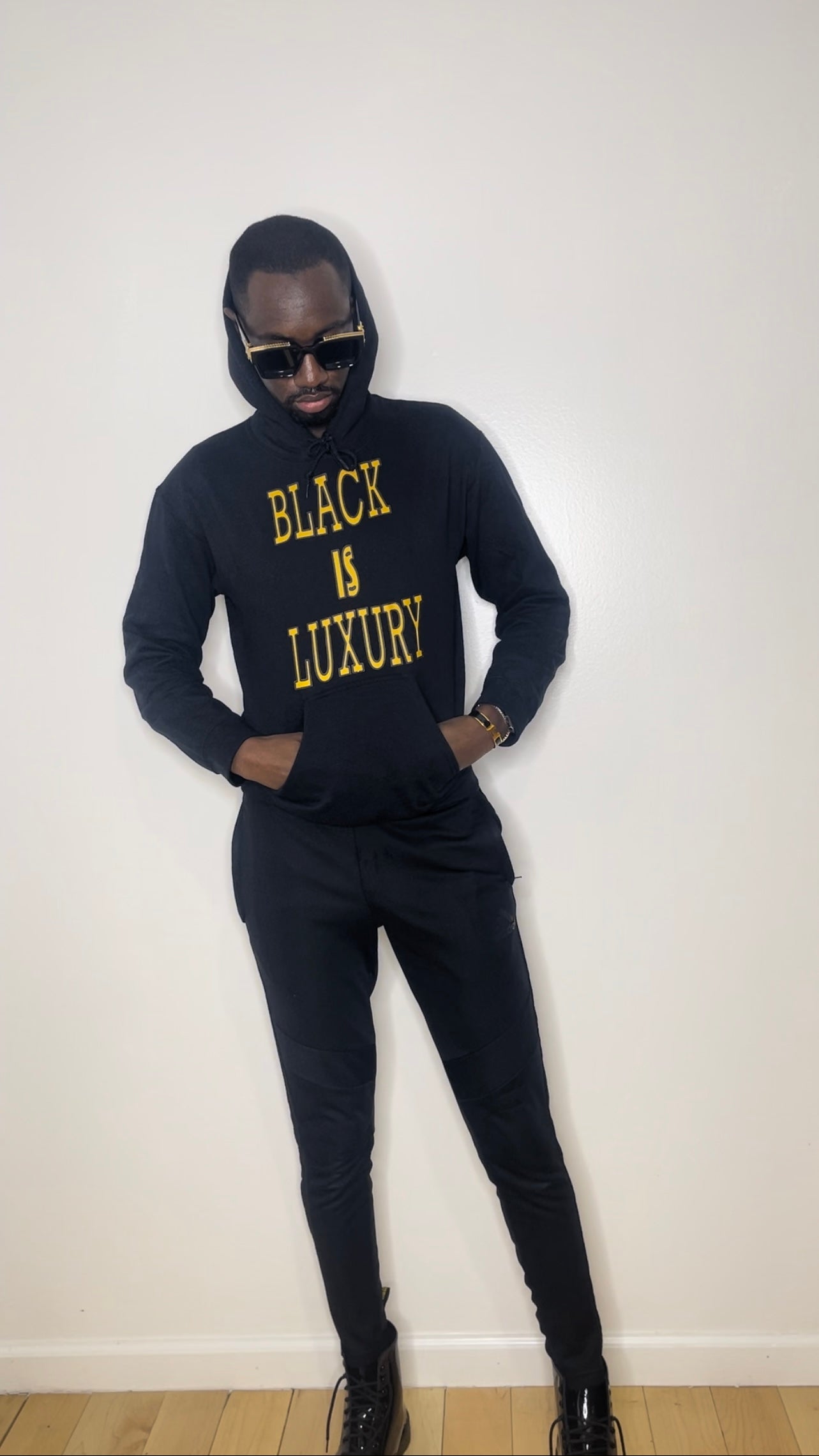 Black is Luxury (Gold) Hoodie